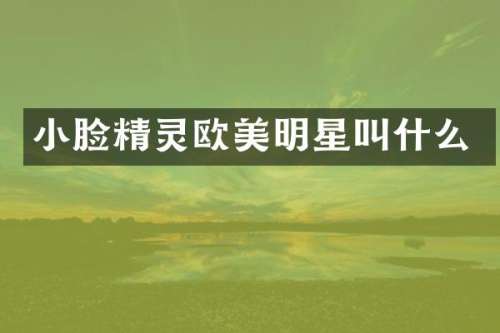 小脸精灵欧美明星叫什么