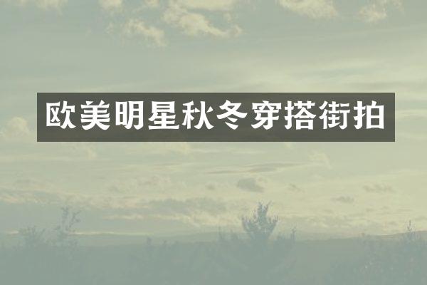 欧美明星秋冬穿搭街拍