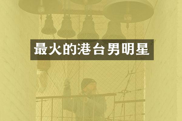 最火的港台男明星