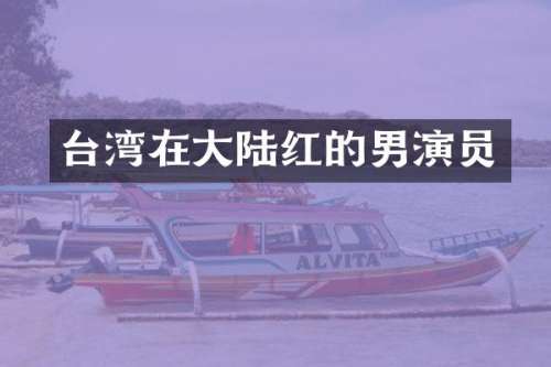 台湾在大陆红的男演员