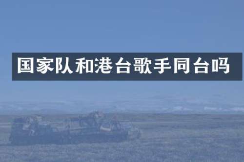 国家队和港台歌手同台吗