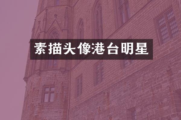 素描头像港台明星
