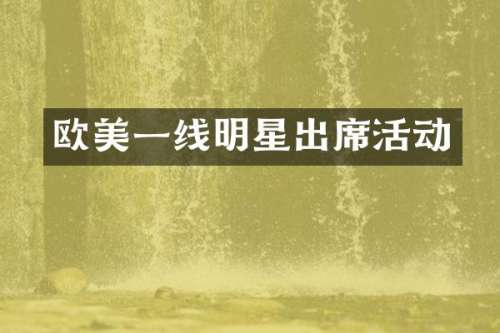 欧美一线明星出席活动