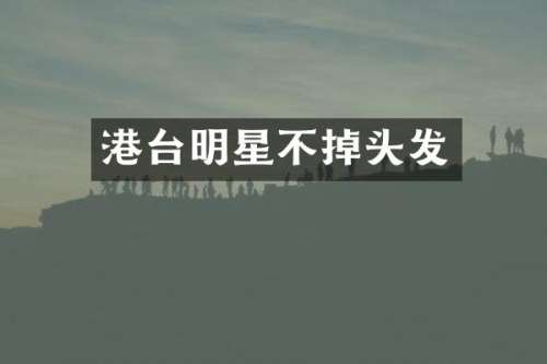 港台明星不掉头发