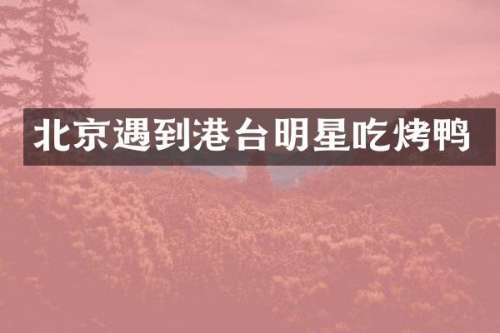 北京遇到港台明星吃烤鸭
