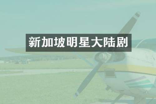 新加坡明星大陆剧