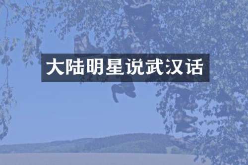大陆明星说武汉话