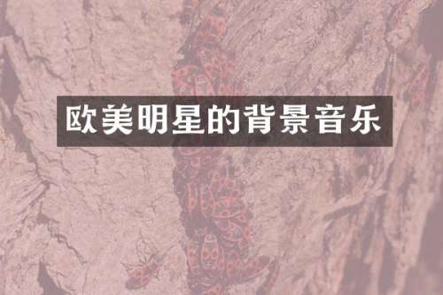 欧美明星的背景音乐