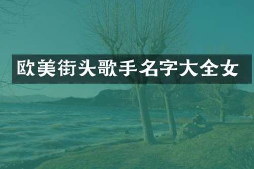 欧美街头歌手名字大全女