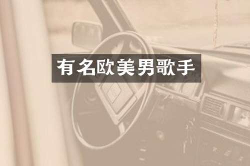 有名欧美男歌手