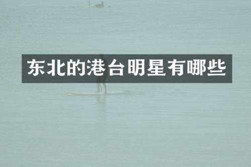 东北的港台明星有哪些