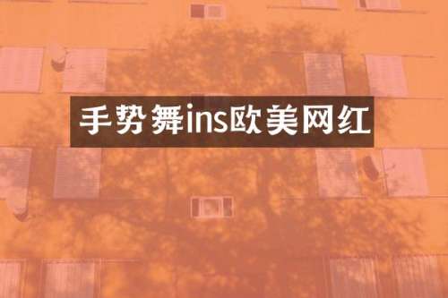 手势舞ins欧美网红