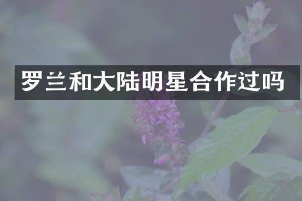 罗兰和大陆明星合作过吗