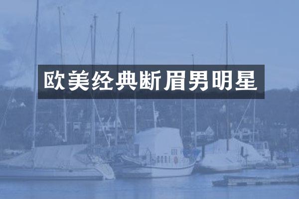 欧美经典断眉男明星