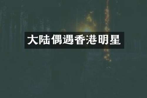 大陆偶遇香港明星