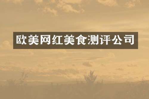 欧美网红美食测评公司