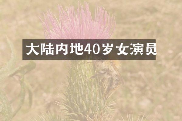 大陆内地40岁女演员
