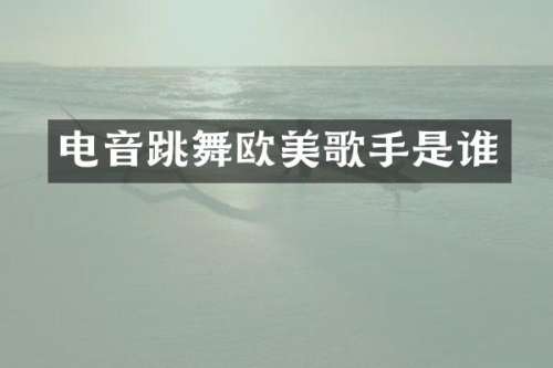 电音跳舞欧美歌手是谁