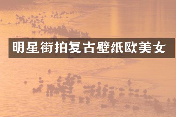 明星街拍复古壁纸欧