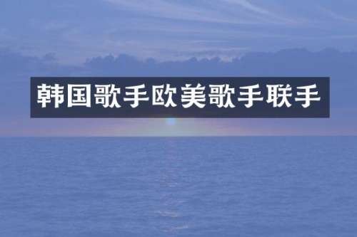 韩国歌手欧美歌手联手