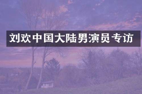 刘欢中国大陆男演员专访