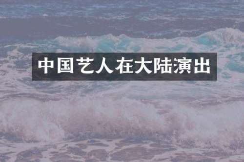 中国艺人在大陆演出