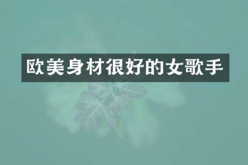 欧美身材很好的女歌手