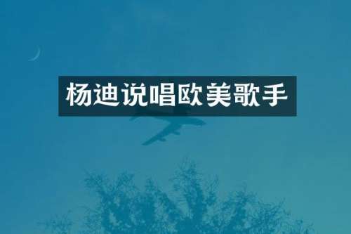 杨迪说唱欧美歌手