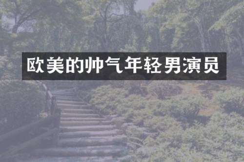 欧美的帅气年轻男演员