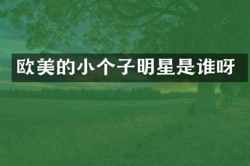 欧美的小个子明星是谁呀