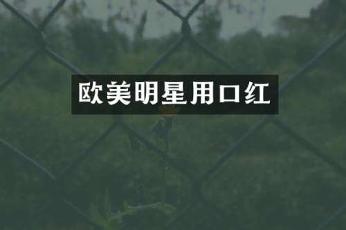 欧美明星用口红