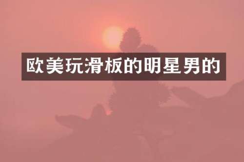 欧美玩滑板的明星男的