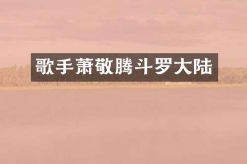 歌手萧敬腾斗罗大陆