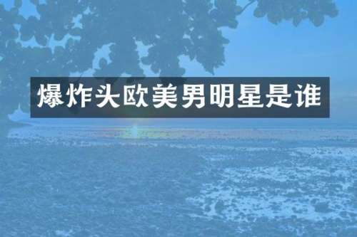 爆炸头欧美男明星是谁