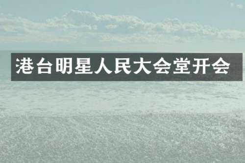 港台明星人民大会堂开会