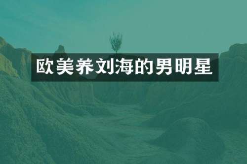 欧美养刘海的男明星