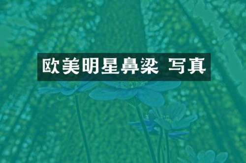 欧美明星鼻梁 写真