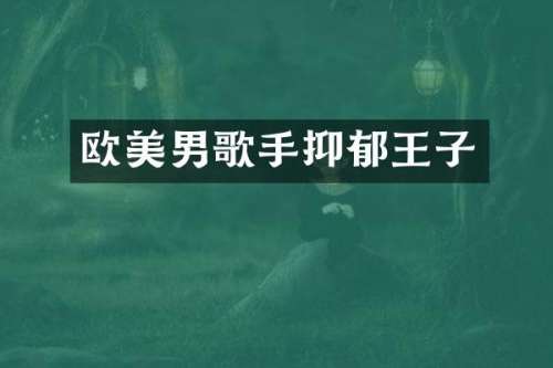 欧美男歌手抑郁王子