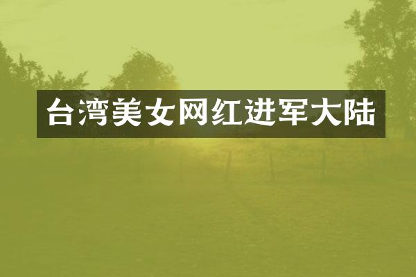 台湾网红进军大陆