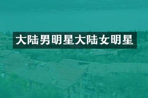大陆男明星大陆女明星