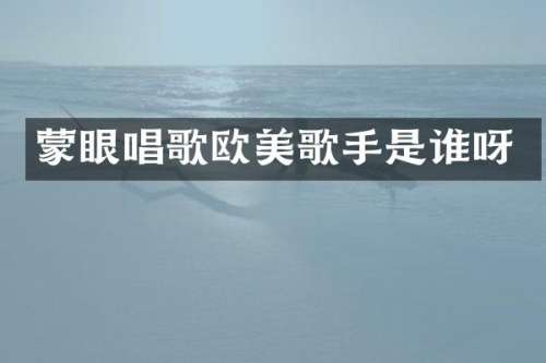 蒙眼唱歌欧美歌手是谁呀