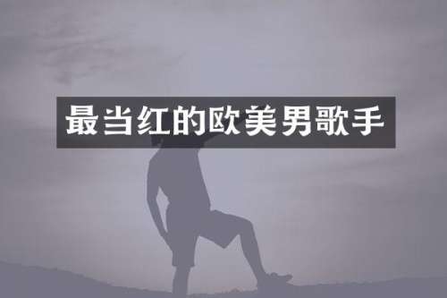最当红的欧美男歌手