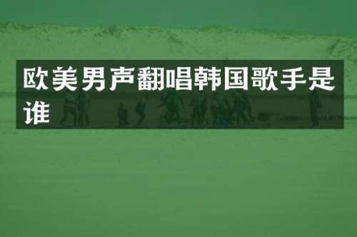 欧美男声翻唱韩国歌手是谁