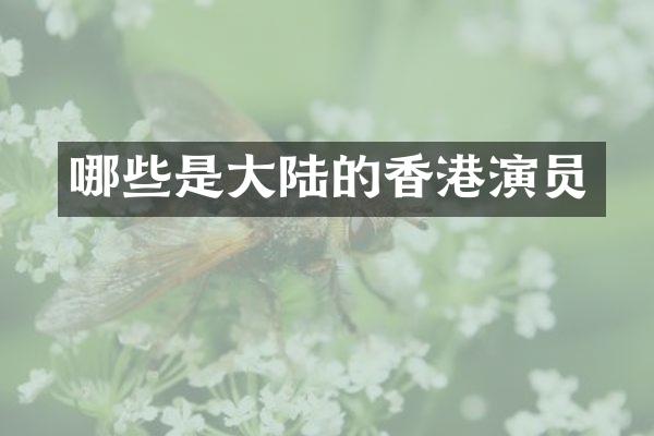 哪些是大陆的香港演员