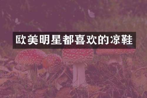 欧美明星都喜欢的凉鞋