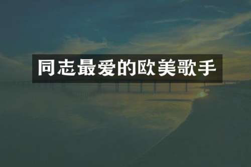 同志最爱的欧美歌手