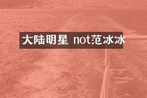 大陆明星 not