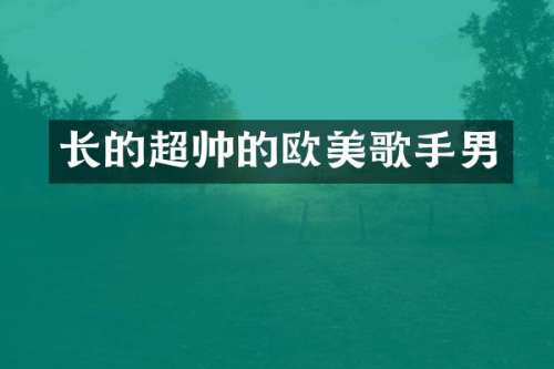 长的超帅的欧美歌手男