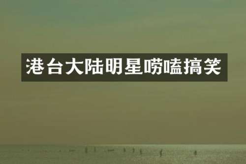 港台大陆明星唠嗑搞笑