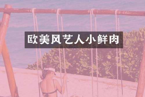 欧美风艺人小鲜肉